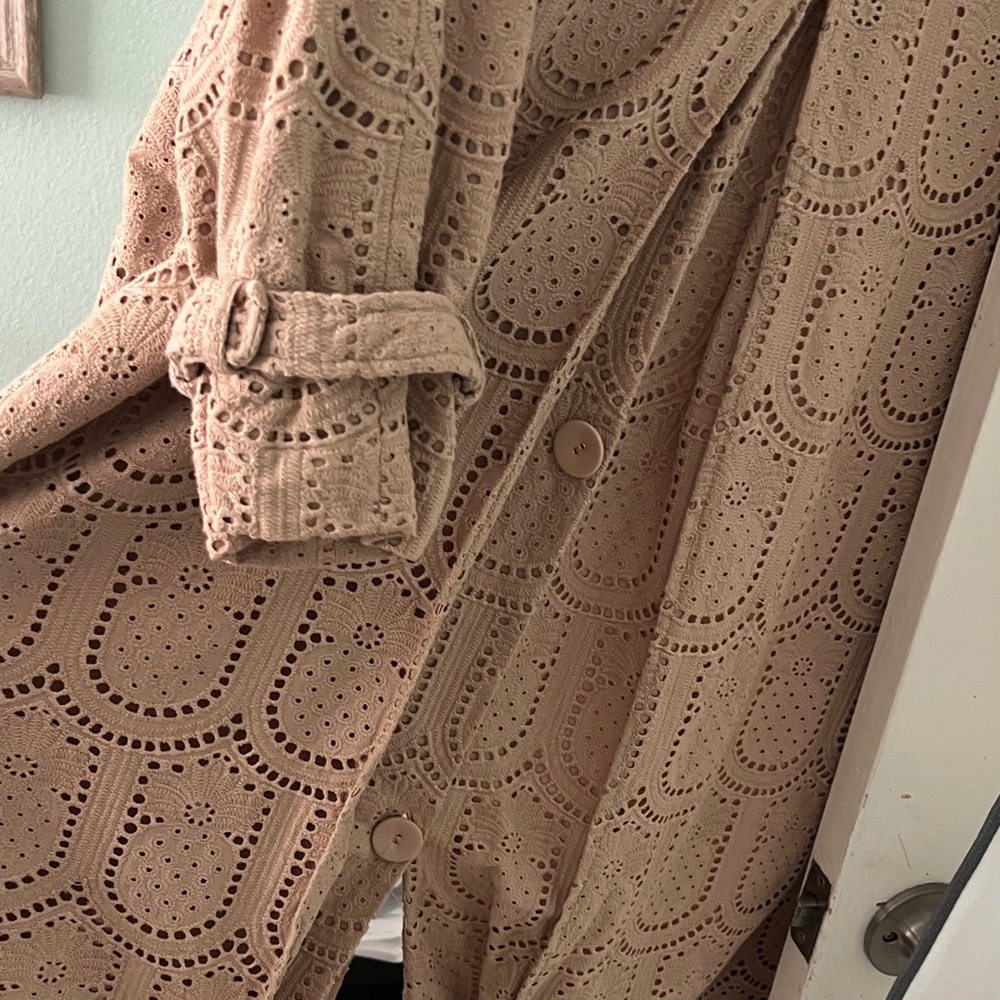 FARM Rio Beige Textured Trench Coat - Picture 13 of 15